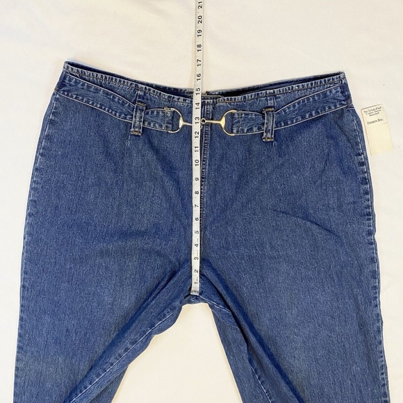 Zana di Women Vintage Blue Jeans Plus Size 26 High Rise Belted Straight Leg NWT - Picture 7 of 16